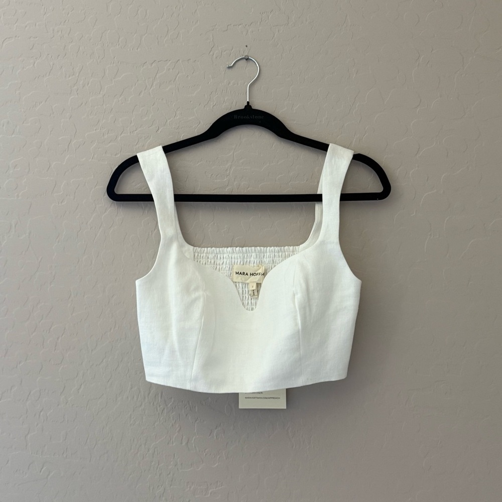 Mara Hoffman Jini White Textured Top - Picture 7 of 7